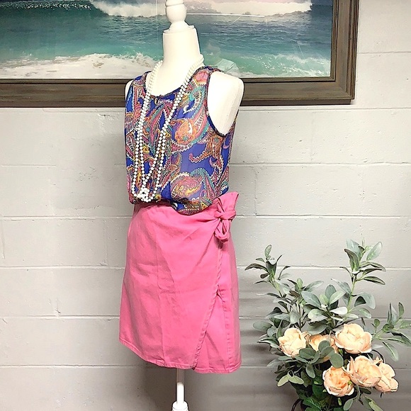 Vintage Denim Wrap Skirt - Picture 2 of 5